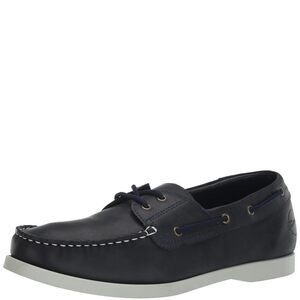 Weatherproof Vintage Mens Benny Boat Shoe, Navy, 8M